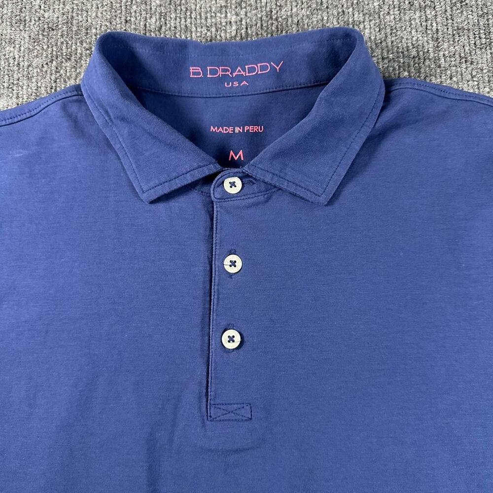 B. Draddy Men’s Liam Polo (non-pocketed) Pima Cotton Stretch Collar Golf Shirt M